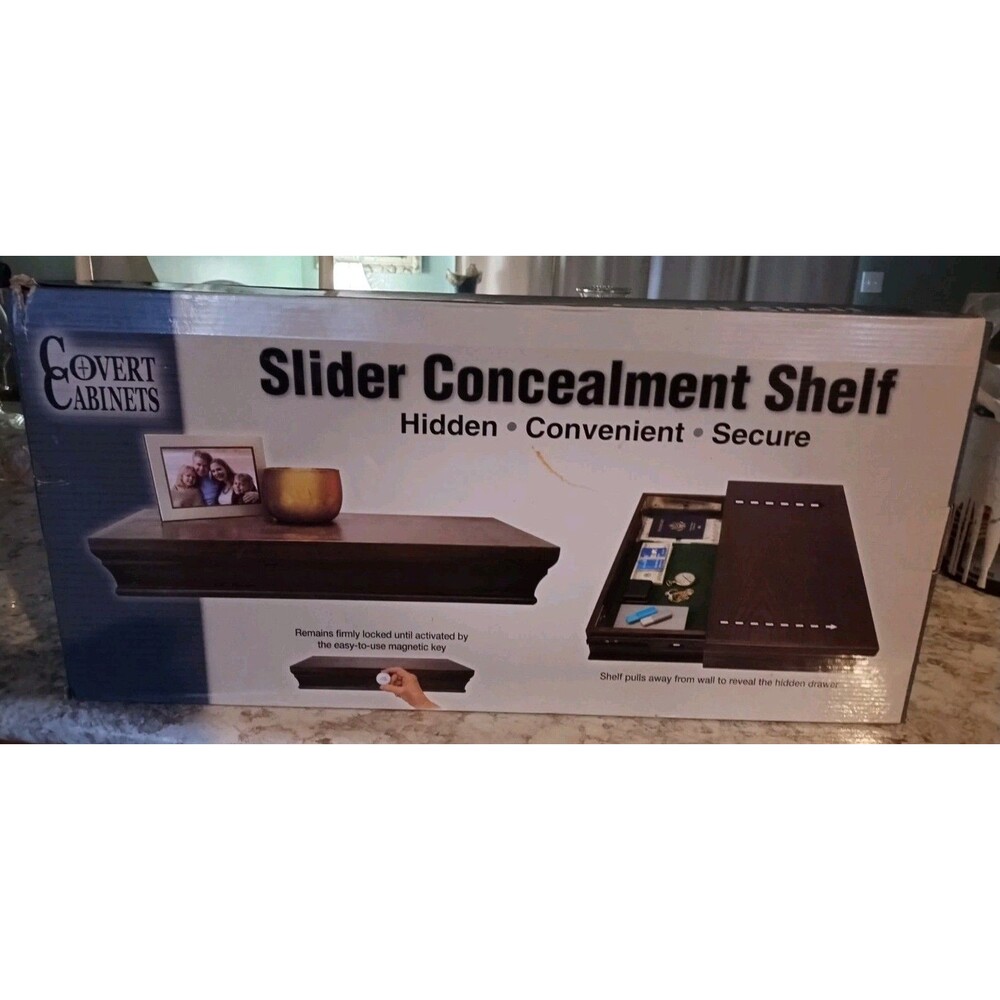 Covert Cabinets Slider Concealment Shelf is a wall-mounted floating shelf NIB